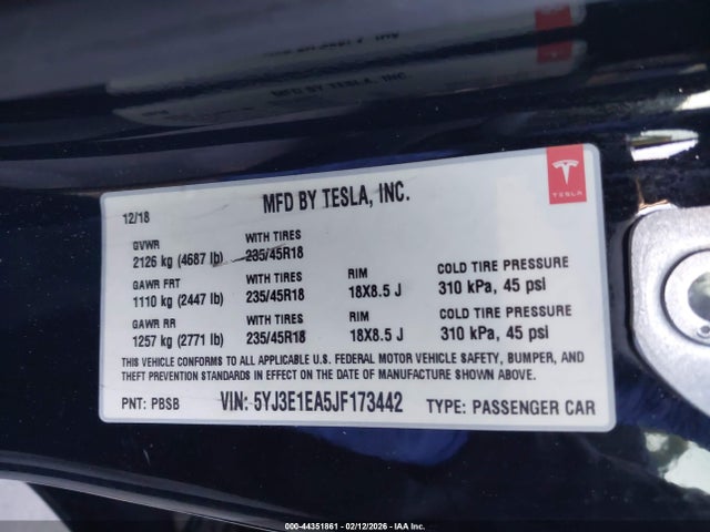 2018 TESLA MODEL 3 5YJ3E1EA5JF173442 Photo 8