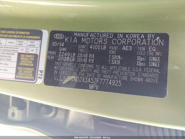 KIA Soul ! 2015 KNDJX3A52F7774925 Image 9