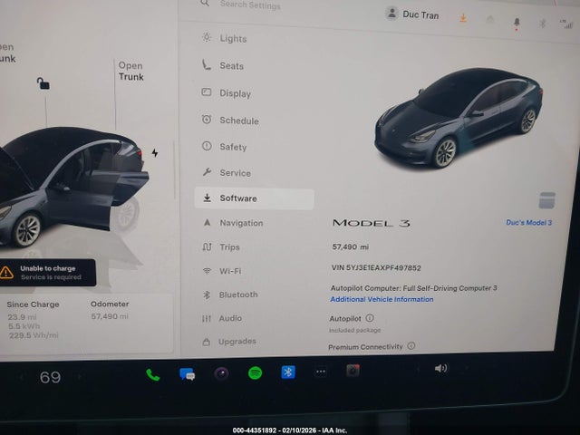 Tesla Model 3 Rear-wheel Drive 2023 5YJ3E1EAXPF497852 Image 18