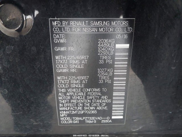 Nissan ROGUE S 2016 KNMAT2MT2GP702365 Image 9
