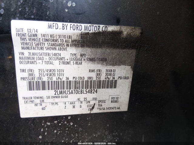 2LMHJ5AT0EBL54824 Lincoln Mkt Ecoboost