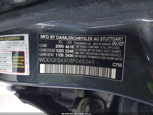 Aukcja sprzedaży 2008 Mercedes-benz C 350 Sport, vin: WDDGF56X08F066349, numer aukcji: 44351938