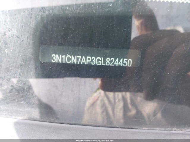 3N1CN7AP3GL824450 Nissan Versa 1.6 Sv