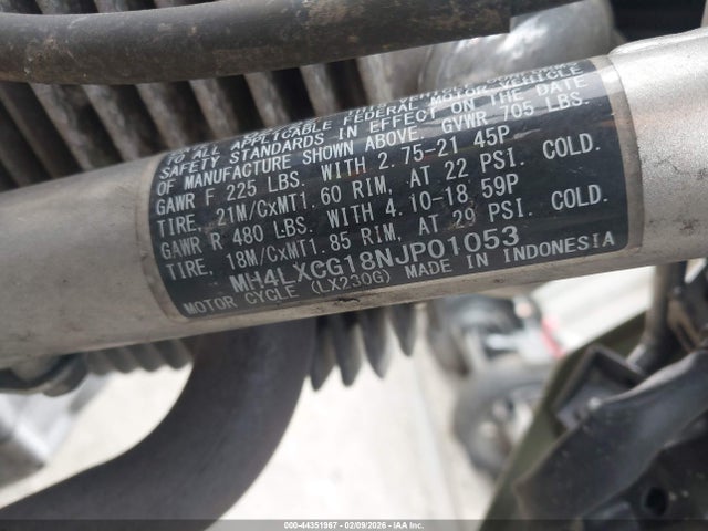2022 KAWASAKI KLX230 MH4LXCG18NJP01053 Photo 9
