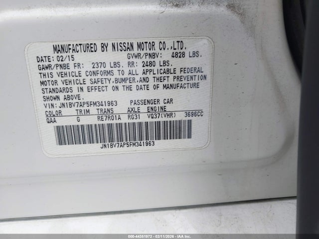 JN1BV7AP5FM341963 Infiniti Q50 SPORT