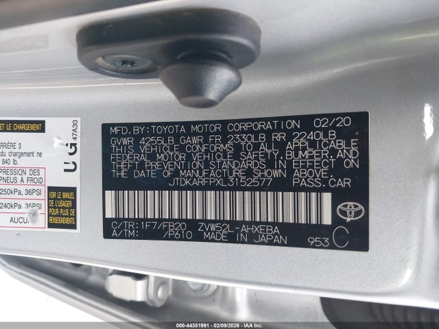 JTDKARFPXL3152577 Toyota Prius Prime Le