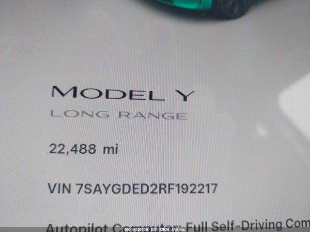 2024 TESLA MODEL Y 7SAYGDED2RF192217 Photo 6