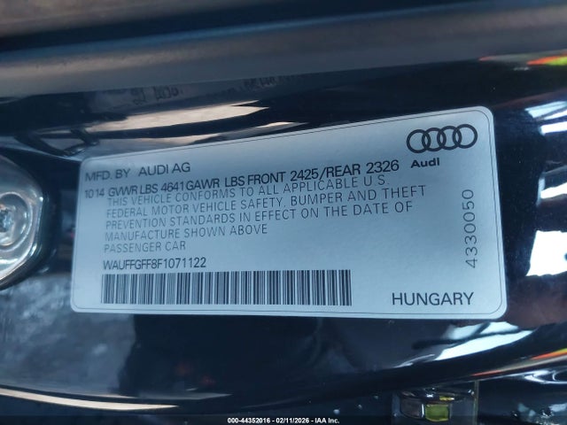 2015 AUDI S3 WAUFFGFF8F1071122 Photo 8