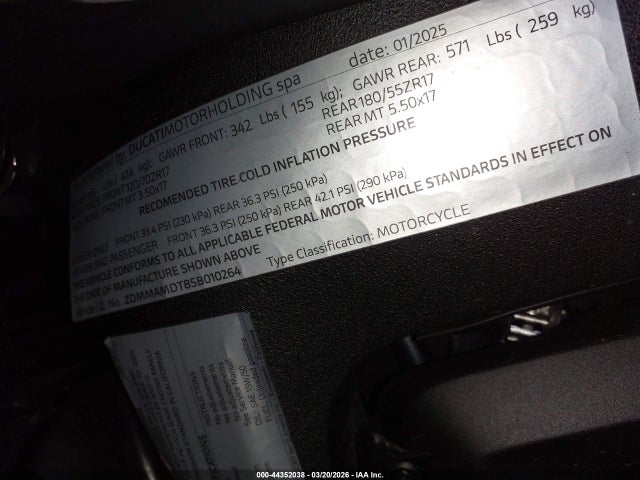 2025 DUCATI MONSTER ZDMMAMDT8SB010264 Photo 9
