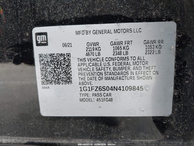2022 CHEVROLET BOLT EUV 1G1FZ6S04N4109845 Photo 8
