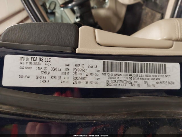 1C4RJFAG9HC889202 Jeep Grand Cherokee Laredo 4x4