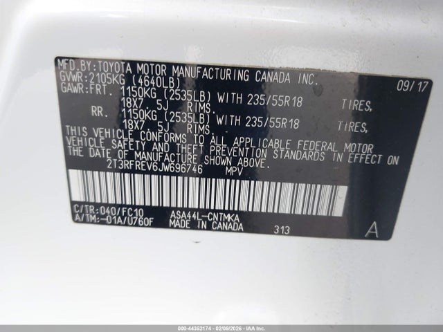 Toyota Rav4 Adventure 2018 2T3RFREV6JW696746 Image 9