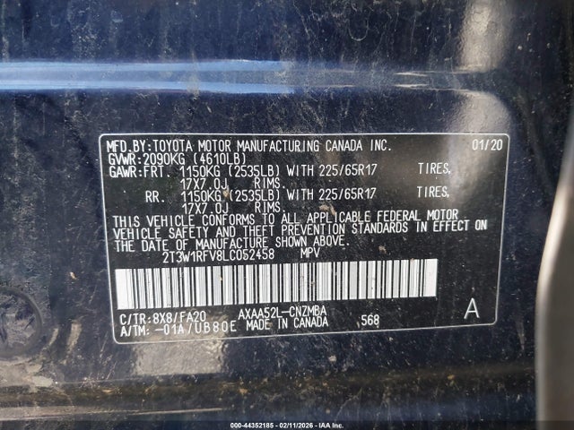 2020 TOYOTA RAV4 2T3W1RFV8LC052458 Photo 8