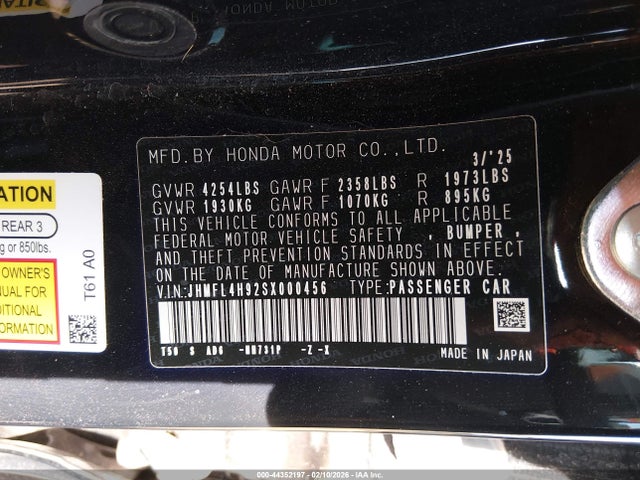 2025 HONDA CIVIC HYBRID JHMFL4H92SX000456 Photo 8