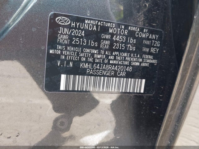 KMHL64JA8RA420148 Hyundai SONATA SEL