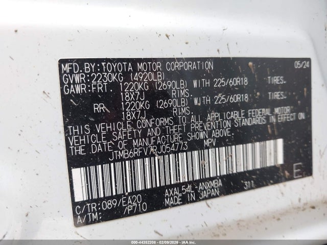 Aukcja sprzedaży 2024 Toyota Rav4 Hybrid Xle Premium, vin: JTMB6RFV7RJ054773, numer aukcji: 44352208