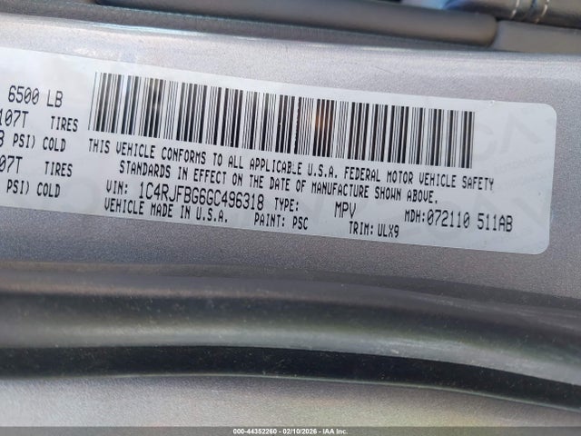 2016 JEEP GRAND CHEROKEE 1C4RJFBG6GC496318 Photo 8