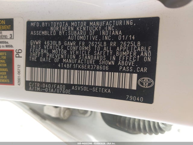 Toyota CAMRY L 2014 4T4BF1FK6ER378606 Image 9