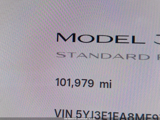 44352318 :رقم المزاد ، 5YJ3E1EA8MF978260 vin ، 2021 Tesla Model 3 Standard Range Plus Rear-wheel Drive مزاد بيع