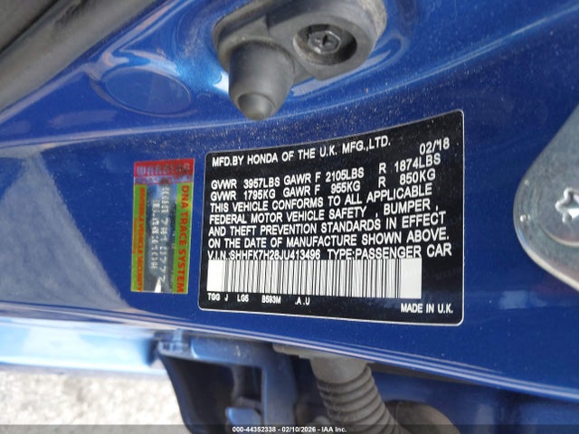 SHHFK7H28JU413496 Honda Civic Lx