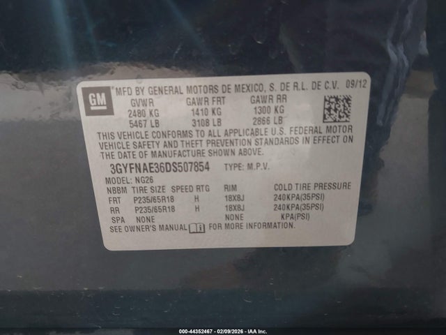 2013 CADILLAC SRX 3GYFNAE36DS507854 Photo 8