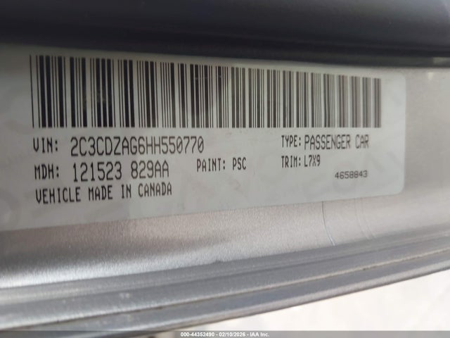 Продаж на аукціоні авто 2017 Dodge Challenger Sxt, vin: 2C3CDZAG6HH550770, номер лоту: 44352490