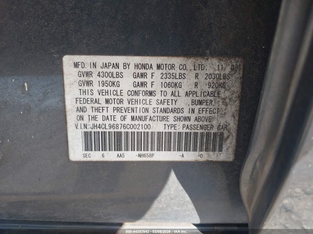 2006 ACURA TSX JH4CL96876C002100 Photo 8