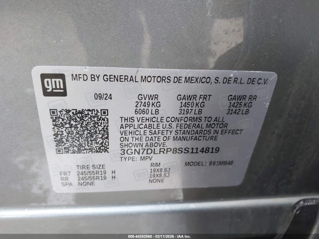 Chevrolet Equinox Ev Lt 2025 3GN7DLRP8SS114819 Image 9