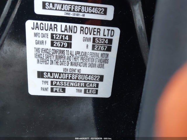 2015 JAGUAR XF SAJWJ0FF8F8U64622 Photo 8