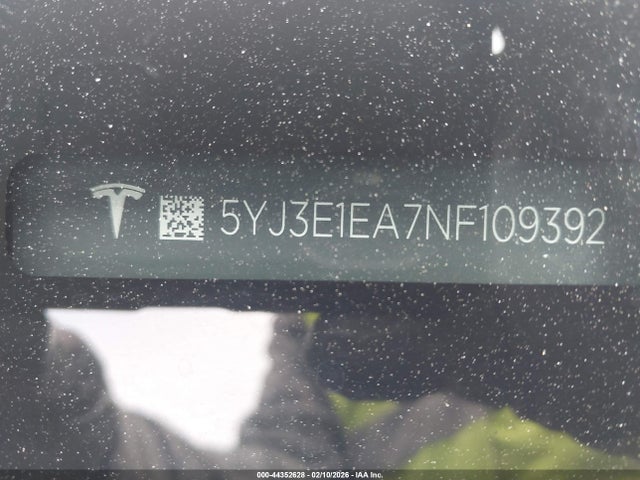 2022 TESLA MODEL 3 5YJ3E1EA7NF109392 Photo 8