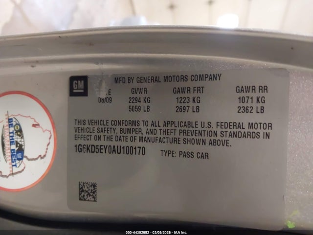 2010 CADILLAC DTS 1G6KD5EY0AU100170 Photo 8