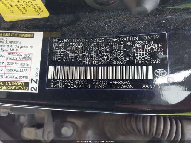 2019 TOYOTA C-HR JTNKHMBX7K1040927 Photo 8