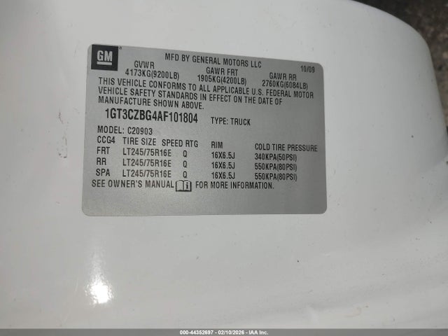 2010 GMC SIERRA 2500HD 1GT3CZBG4AF101804 Photo 8