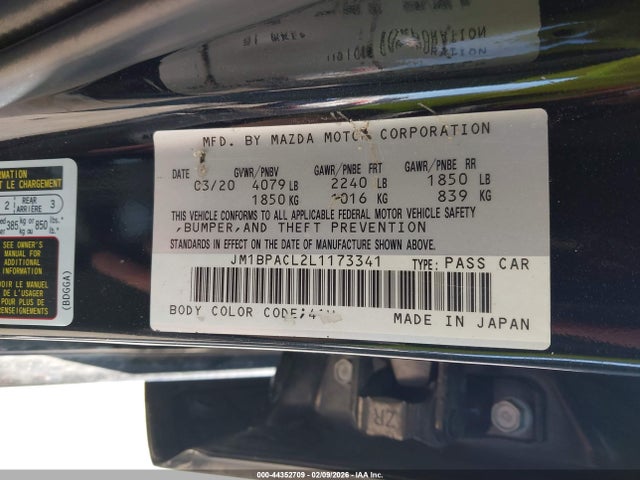 2020 MAZDA MAZDA3 JM1BPACL2L1173341 Photo 8