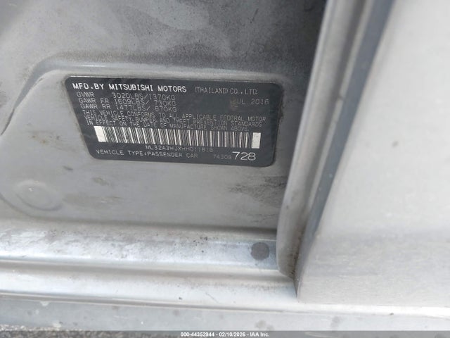 2017 MITSUBISHI MIRAGE ML32A3HJXHH011818 Photo 8