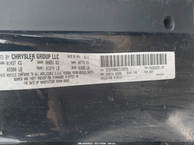 2012 FIAT 500 3C3CFFBR0CT179775 Photo 8