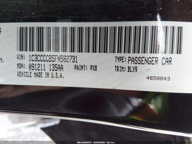 Chrysler 200 C 2015 1C3CCCCB5FN582731 Image 9