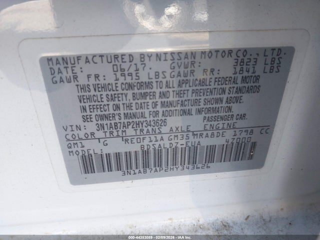 2017 NISSAN SENTRA 3N1AB7AP2HY343626 Photo 8