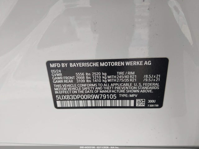 5UX83DP00R9W79105 BMW X3 M40i