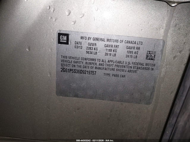 2013 CADILLAC XTS 2G61P5S36D9219757 Photo 8