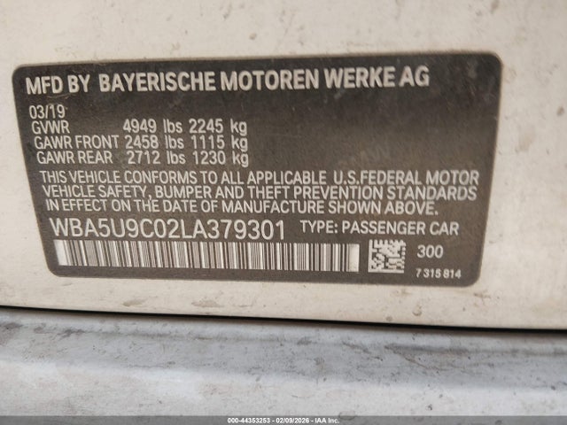 WBA5U9C02LA379301 BMW 3 Series M340i Xdrive