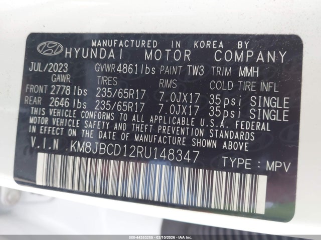 Hyundai Tucson Hybrid Blue 2024 KM8JBCD12RU148347 Image 9