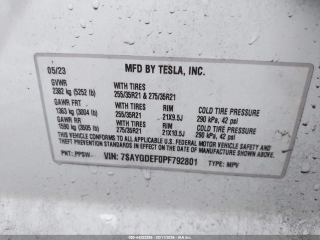 2023 TESLA MODEL Y 7SAYGDEF0PF792801 Photo 8