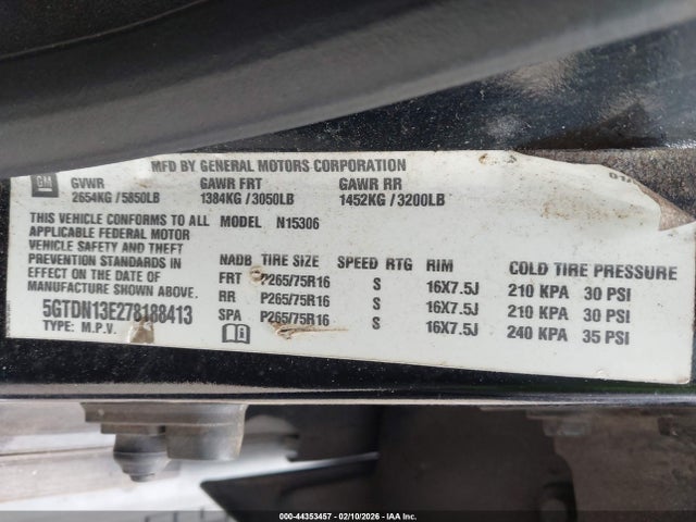 2007 HUMMER H3 SUV 5GTDN13E278188413 Photo 8