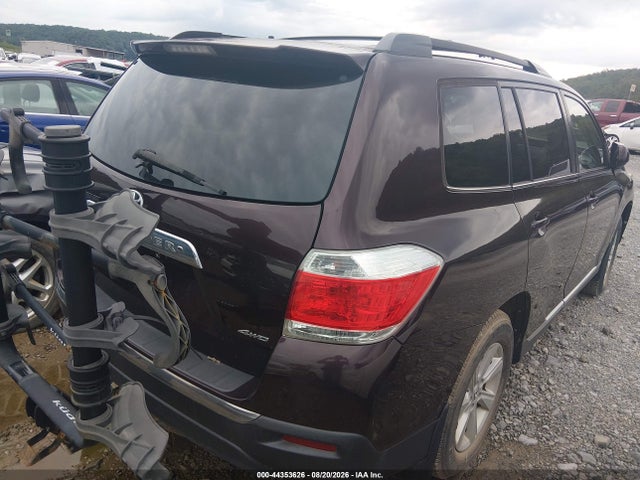 2013 Toyota Highlander Se V6 მანქანა იყიდება აუქციონზე, vin: 5TDBK3EH6DS250431, აუქციონის ნომერი: 44353626