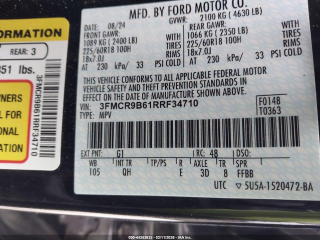 2024 FORD BRONCO SPORT 3FMCR9B61RRF34710 Photo 8