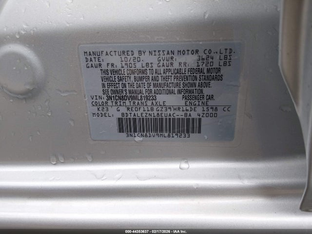 Nissan Versa S Xtronic Cvt 2021 3N1CN8DV9ML819233 Image 9