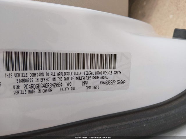 Dodge Grand Caravan Se 2016 2C4RDGBG4GR342064 Image 9