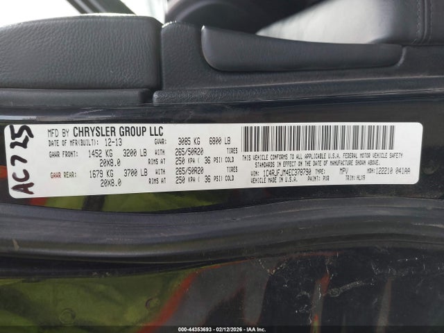 Jeep Grand Cherokee 2014 1C4RJFJM4EC378790 Image 9
