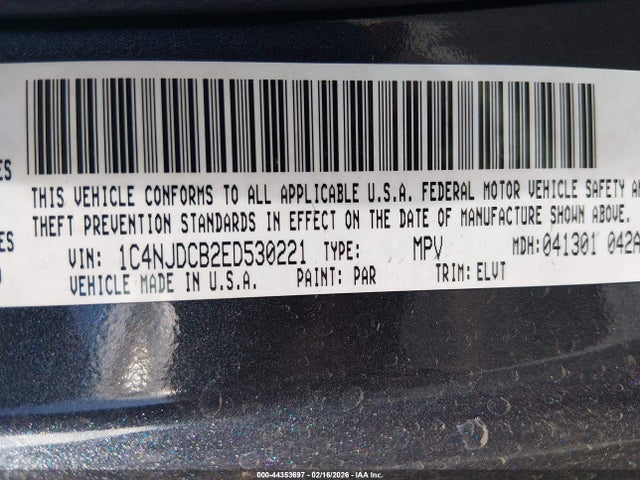 Jeep Compass Limited 2014 1C4NJDCB2ED530221 Image 9